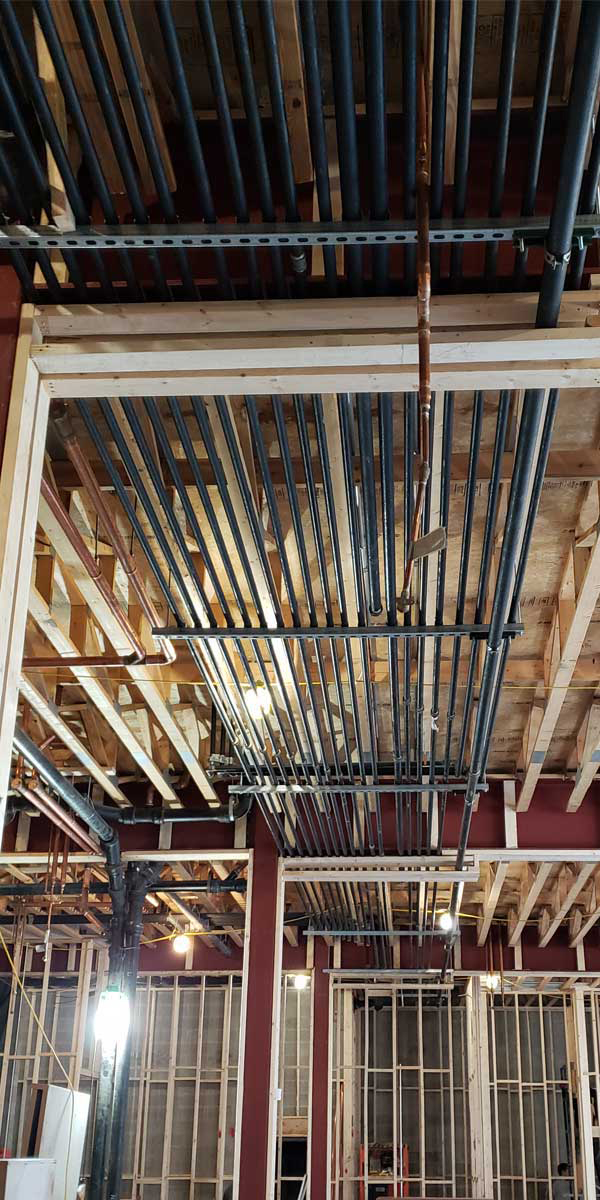 Residential gas piping system installed by Chicago Gas Leak Repair